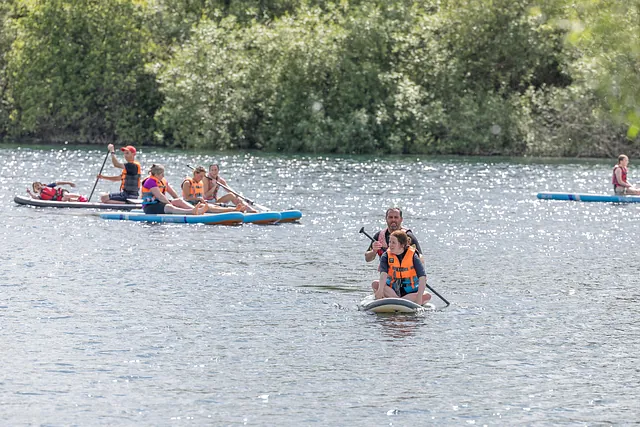 Paddleboarding on the Cotswold Water Park
