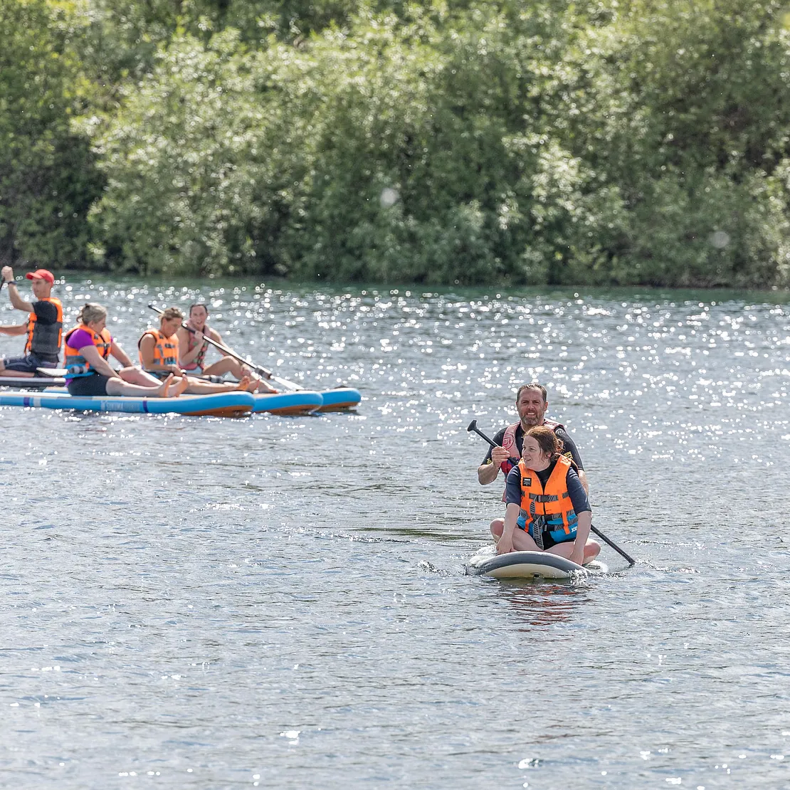 Paddleboarding on the Cotswold Water Park