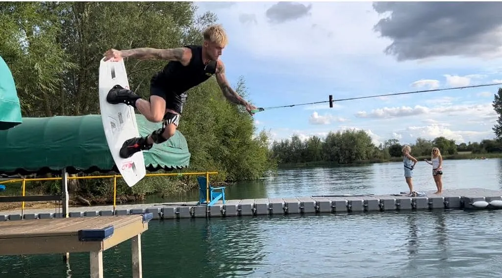 Wakeboarding on the lake