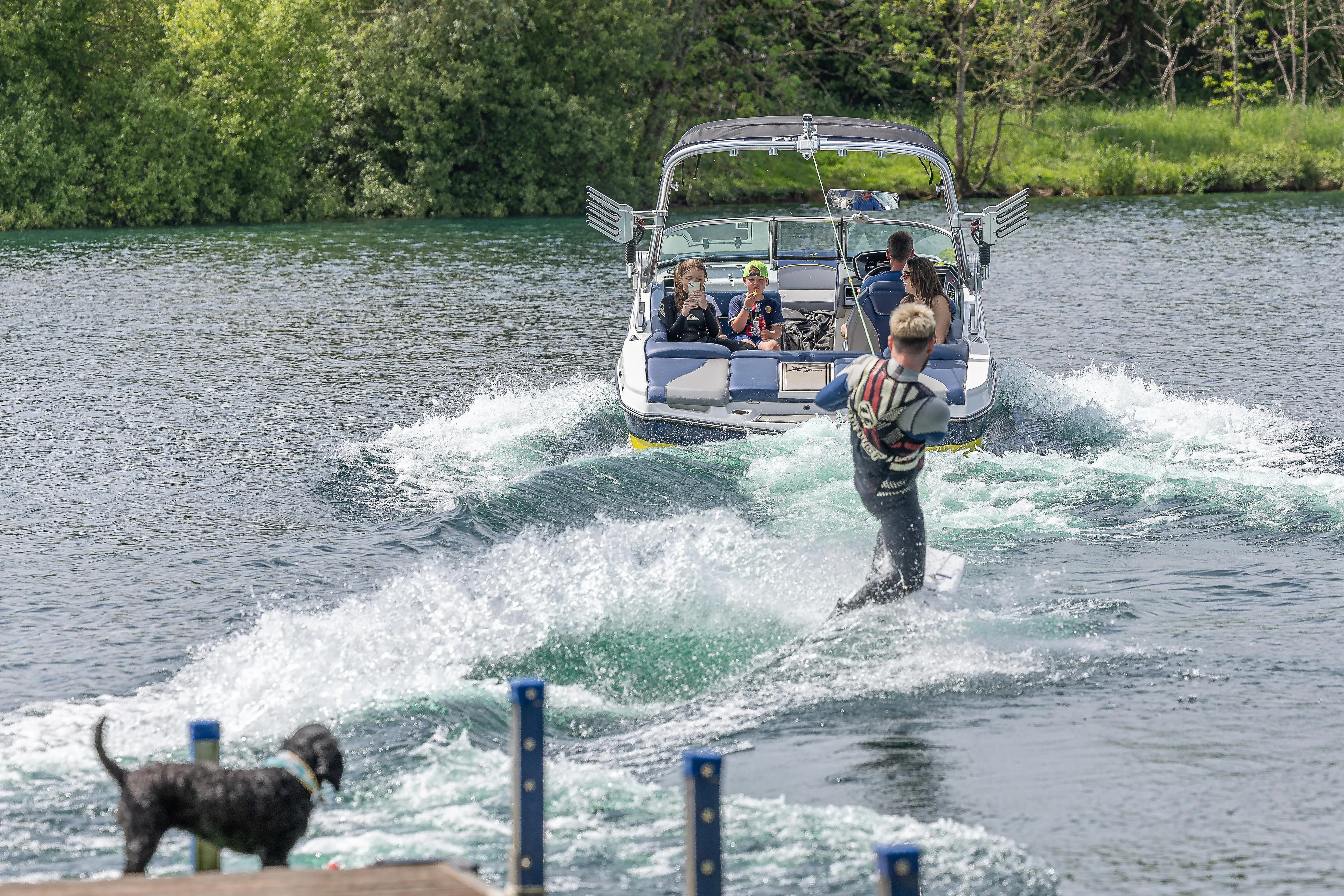 Wakeboarding on the Cotswold water park